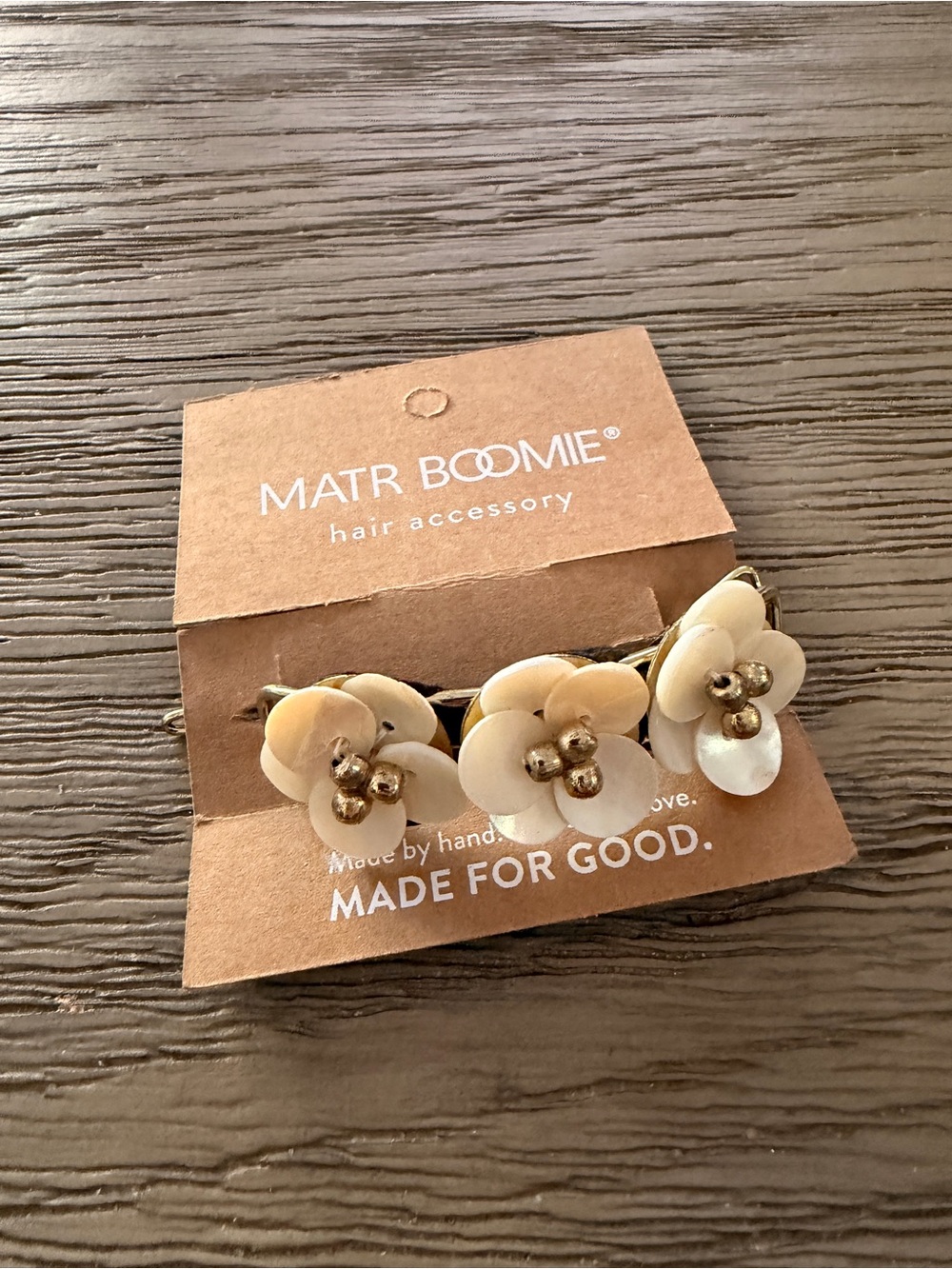 Matr Boomie Cream Flower Hair Clip